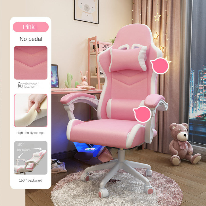 Ergonomic Gaming Chair for Girls' Bedrooms
