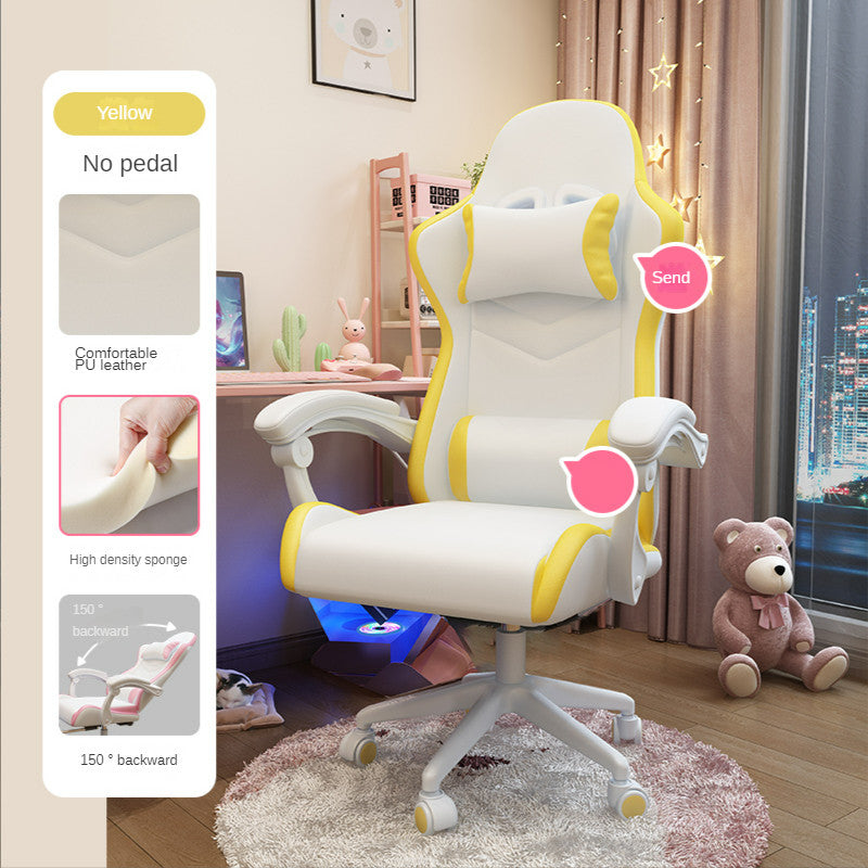 Ergonomic Gaming Chair for Girls' Bedrooms