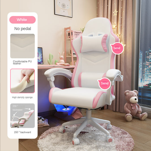 Ergonomic Gaming Chair for Girls' Bedrooms